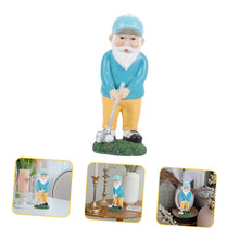 Load image into Gallery viewer, Uonlytech Golfing Gnome Sculpture Creative Resin Ornament for Garden Lawn Patio Funny Outdoor Decoration Eye-catching Lawn Gnome Figurine Housewarming Holidays