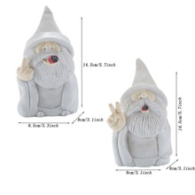 Load image into Gallery viewer, Eojmvxar Funny Garden Gnome Statue,2pcs Middle Finger Figurine Decorations for Lawn Yard Balcony Porch Patio Home Ornaments Outdoor,Garden Statue Outdoor, Smoking Wizard Gnome,