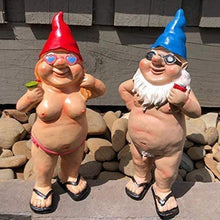 Load image into Gallery viewer, Garden Gnome, Statue Peeing Gnome, Naughty Garden Gnome, Funny Naked Gnome, Resin Garden Gnomes, Male Female Nude Gnomes Goblin-Art Decoration, Lawn Ornaments Indoor or Outdoor Garden (man and woman)