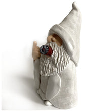 Load image into Gallery viewer, YTOOZ Outdoor Statue Garden Sculpture Outdoor Garden Gnome Yard Statue Decoration,White robes, smoking, erect middle finger Statue Gnome Decorations Patio Deck Yard Decor Garden Gift