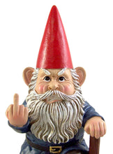 Load image into Gallery viewer, DWK Small Angry Garden Gnome with Shovel Figurine, 9 Inches