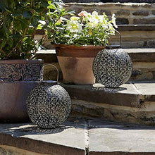 Load image into Gallery viewer, Garden Mile® Large Damask Solar LED Silhouette Lantern Lights Solar Lights Patio Table Lights Garden Lighting Landscaping Lights (Large Damask)