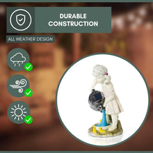 Load image into Gallery viewer, Garden Mile Solar Powered Garden Ornament - Girl with Watering Can Statue Large Durable Resin Garden Decoration LED Lights Decor for Patio, Flowerbed, Balcony, Mum Birthday Gifts, Gardening Gifts