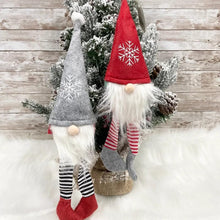 Load image into Gallery viewer, Tech Island Hanging Gonk 40cm Christmas Plush Gonk Gnome Hanging Knitted Hat Scandinavian Santa Home Decoration, Sequins Tomte, Winter Table Ornament, Holiday Presents (Grey)