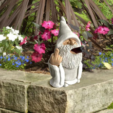 Load image into Gallery viewer, MOOCOCO Garden Gnome Statue, Funny Smoking Middle Finger Wizard Gnomes Statue Garden Figurine Art Garden Decoration, for Outdoor Lawn Yard Garden Porch Patio Ornaments (Middle Finger)