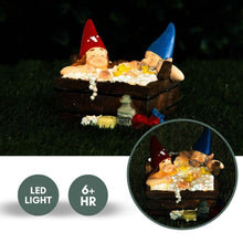 Load image into Gallery viewer, Garden Mile® Novelty Solar Powered Garden Gnome Statue Garden Gnomes Solar Powered Lights Resin Gnomes Statue Outdoor Decoration Bubble Bath