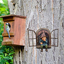 Load image into Gallery viewer, NIWWIN Garden Gnome Statue, Sculpture Tree Decoration, Funny Figurines Decor Ornaments for Lawn Patio Yard Decorations, Novelty Interesting Gifts. (Female)