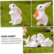 Load image into Gallery viewer, Ciieeo 3sets Mini Rabbit Resin Animal Ornaments for Diy Garden Gnome Landscape Decorations 8pcs*3