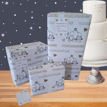 Load image into Gallery viewer, BeFindSee Wedding Wrapping Paper - Gift Wrap - Wedding Gonk - Wedding Gnome