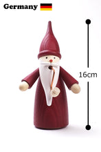 Load image into Gallery viewer, Seiffener Volkskunst Incense Smoker Erzgebirge Gnome | 16 cm | Ore Mountains Wooden Art Christmas | 12301/1 | Traditional Gnome Red