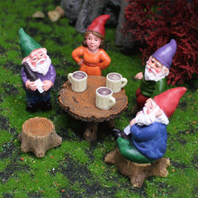 Load image into Gallery viewer, Creative Resin Gnome Garden Decor 6-Piece Set: Christmas Crafts, Mini Landscapes, Elf Ornaments, Dwarf Gathering Sculptures, Innovative Figurines.
