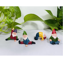 Load image into Gallery viewer, Wetufin - 4pcs Funny Yoga Gnome Garden Gnome Statues Yoga Decoration Gnome Resin Sculpture Decorations Novelty Gift for Desk Indoor Outdoor Yard Patio Lawn Figurines Landscape Decor