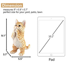 Load image into Gallery viewer, Garden Cat Statue Decorative Outdoor Figurine, Fairy Art Yard Décor Statue for Patio Lawn, Home Office Ornaments Housewarming Gifts (Orange)