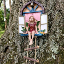 Load image into Gallery viewer, Fairy Angel Statue Garden Resin Angel Figurine Wall Hanging Decor Outdoor Garden Decor for Lawn Yard Patio Windowsill Garden Gifts