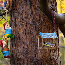 Load image into Gallery viewer, Tixqeaif Naughty Climbing Rope Fairy Garden Gnomes Statue, Resin Garden Gnome Tree Hugger Outdoor Decor Accessories For Lawn Balcony