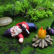 Load image into Gallery viewer, MUAMAX Miniature Garden Gnomes Fairy Garden Gnome Figurines Small Fairy Gardens Accessories Funny Campfire Gnomes Set of 3