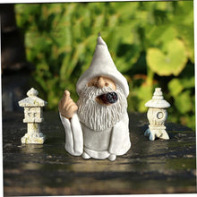 Load image into Gallery viewer, Garden Gnome Gnome Decor Garden Ornaments Outdoor Funny Gnome Waterproof Garden Figurine for Lawn Yard Porch Patio White