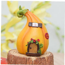 Load image into Gallery viewer, Zonster Garden Ornaments Outdoor, Fairy House Garden Statue, Resin Pumpkin Ornament for Lawn Decorations Gift