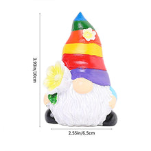 Load image into Gallery viewer, Playful Garden Statues, Fairy Garden Gnome Decoration, Rainbow Gnome Decoration, Outdoor Figurine For Garden, Adorable Gnome Statue, Cheerful Garden Accessory, Miniature Gnome Figurines, Vibrant