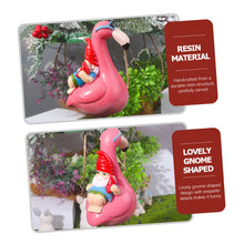 Load image into Gallery viewer, SUPVOX Naughty Gnome Statue Flamingo Wear Resistant Resin Dwarf Garden Ornament for Outdoor Lawn and Lightweight for Courtyards and Parties