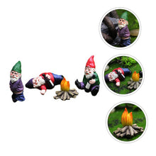 Load image into Gallery viewer, Cabilock 4pcs Garden Dwarf Resin Figurines for Outdoor Decoration Adorable Miniature Gnome Ornaments for Lawn and Home Decor