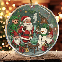 Load image into Gallery viewer, Christmas Ornaments Decorations - Gag Gifts - Nasty Naughty Gifts - White Elephant - Stocking Stuffers (Santa Gnomes Snowman Rudolph Smoking Weed Bong Cannabis Get High 1)