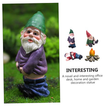 Load image into Gallery viewer, SUPVOX Garden Dwarf Statue Resin Gnomes Unique Gnome Garden Ornaments Miniature Dwarf Outdoor Decor