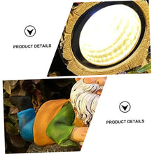 Load image into Gallery viewer, Toyvian Lawn Solar Lamp Garden Dwarf Statue Solar Powered Outdoor Light for Decoration Charming Resin Gnome Sculpture for Garden Courtyard and Patio