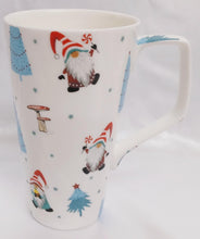 Load image into Gallery viewer, Rainbow Decors North Pole Gnomes Mug 500 ml Fine Bone China Large Latte Gonks Cup Hand Decorated UK