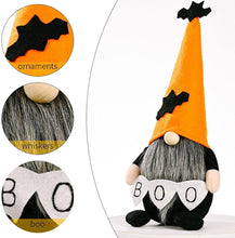 Load image into Gallery viewer, CFMOFFERS Halloween Decoration Gnomes Gonk Bat Plush Handmade Swedish Tomte Scandinavian Ornaments for Home Ornament Halloween Ghost Toy Window Shelf Desk Decor Pumpkin Bat Spider Hat Gonks 2 Pack