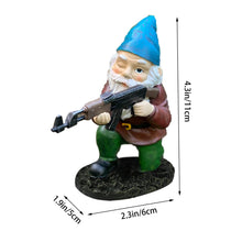 Load image into Gallery viewer, Garden Gnomes Military Gnome Statue with Gun, Army Gnomes Statue Garden Decorations for Indoor Outdoor, Patio, Yard, Lawn Ornaments, Home Décor…