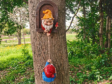 Load image into Gallery viewer, LYQTloml Climbing Gnomes Tree Decor - Cute Gnome Garden Statue Art Resin Dwarf Sculpture for Yard Outdoor Decoration Ornaments