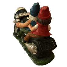 Load image into Gallery viewer, CT DISCOUNT STORE Biker Gnomes Couple On Motorcycle - Outdoor Cute Figurine Statues, Gnome Outdoor, Biker Couple in Love, Make Your Home and Garden More Fun, Great Gift