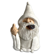Load image into Gallery viewer, YTOOZ Outdoor Statue Garden Sculpture Outdoor Garden Gnome Yard Statue Decoration,White robes, smoking, erect middle finger Statue Gnome Decorations Patio Deck Yard Decor Garden Gift