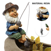 Load image into Gallery viewer, Gatphy Garden Gnome Statues, Fishing Gnomes Garden Ornaments Dwarf Statue Funny Resin Gnome Figurine Dwarf Sculpture Outdoor Decorations Statue for Indoor Outdoor Patio Decor (Fishing Gnomes)