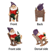 Load image into Gallery viewer, Outdoor Funny Garden Gnomes Decoration Statue Dwarf Figurines Ornament Resin Sculpture Rocking Chair Drinking Gnome Statue For Pation Yard Lawn Indoor Tabletop Home
