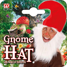 Load image into Gallery viewer, Gnome Red With Beard & Eyebrows Christmas Theme Hats Caps & Headwear for Fancy Dress Costumes Accessory
