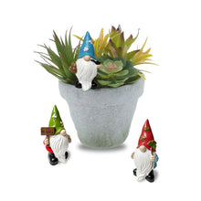 Load image into Gallery viewer, TIANCENTRAL H Garden Gnomes with Holding Welcome Sign Small Garden Gnome Outdoor Funny Figurines Garden Decor for Outside Patio Yard Lawn 3PCS