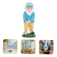 Load image into Gallery viewer, HANABASS Garden Golfing Gnome Statue Hand-painted Resin Outdoor Decor for Lawn Patio and Garden Fun Golfing Gnome Figurine for Year Home Decoration and