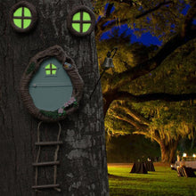 Load image into Gallery viewer, Meyas Outdoor Statues Garden Sculptures Decoration,Miniature Fairy Garden Ornament,Garden Gnomes Fairy Garden Accessories Kit,Art Yard Tree Face Tree Hugger,Garden Figurines Statues Glow in The Dark