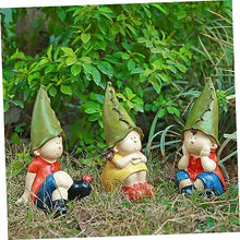 Load image into Gallery viewer, ABOOFAN Funny Garden Gnome Unusual Garden Ornament Resin Tabletop Toy Indoor Scene Accessory Photo Prop