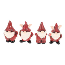 Load image into Gallery viewer, Happyyami 4pcs Christmas Elf Gnome Statues Outdoor Resin Garden Decor Festive Gnome Figurines for Yard Holiday Decoration for Home and Patio
