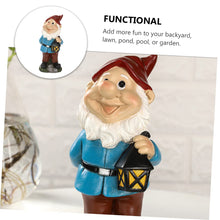 Load image into Gallery viewer, Toyvian 1pc Dwarf Design Resin Ornament Creative Desktop Garden Decor Adorable Gnome Statue for Home Office and Lawn Decoration for Family Friends