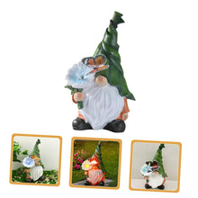 Load image into Gallery viewer, Toyvian Garden Gnome Sculpture with Solar Light Durable Resin Patio Decor for Outdoor Spaces Weather Resistant Lawn Ornament Present for Christmas Birthdays and Housewarming