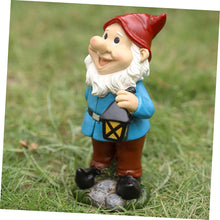 Load image into Gallery viewer, Toyvian 1pc Dwarf Design Resin Ornament Creative Desktop Garden Decor Adorable Gnome Statue for Home Office and Lawn Decoration for Family Friends