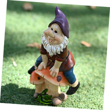 Load image into Gallery viewer, SUPVOX 1Pc Outdoor Garden Resin Dwarf Statue Decorative Gnome Figurine for Home and Patio Durable Design for Garden Ornamentation for Family