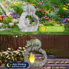 Load image into Gallery viewer, VEEKI Solar Dragon Garden Statues Outdoor, Resin Dragon Statue Solar Figurine Lights Outdoor Waterproof, Solar Sculpture Dragon Decor for Garden Yard Patio, Dragon Gifts for Mom Grandma Women