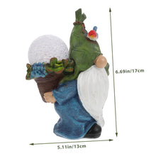Load image into Gallery viewer, Toyvian 1Pc Creative Gnome Decorative Resin Craft Light Unique Dwarf Garden Ornament for Outdoor Decor Solar Powered Lawn Lamp for Pathways and Gardens Adds Warmth and Charm