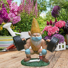 Load image into Gallery viewer, Garden Gnome Outdoor Workout Statues, Barbell Dwarves Sculpture, Weightlifting Resin Gnome, 13 x 8 x 6 cm, Dwarf Weightlifting Resin Ornaments for Patio Lawn Home Decorations (Weightlifting Gnome)