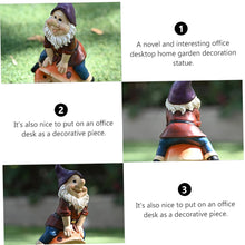 Load image into Gallery viewer, SUPVOX 1Pc Outdoor Garden Resin Dwarf Statue Decorative Gnome Figurine for Home and Patio Durable Design for Garden Ornamentation for Family